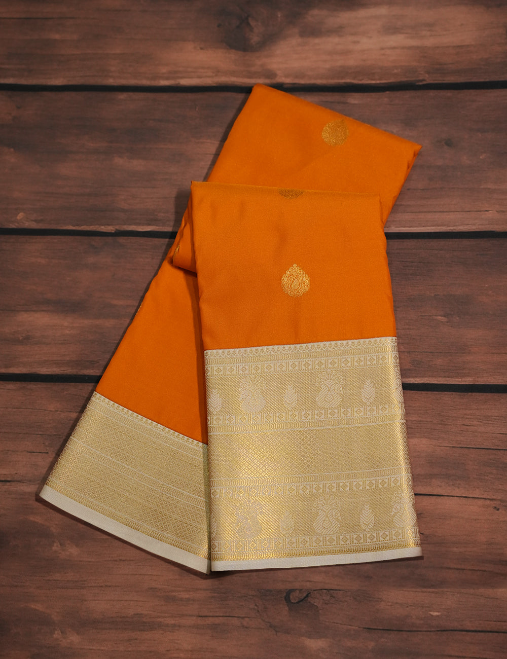 Mango Yellow Soft Semi Silk Kanjivaram Saree with Half White Korvai Zari Border