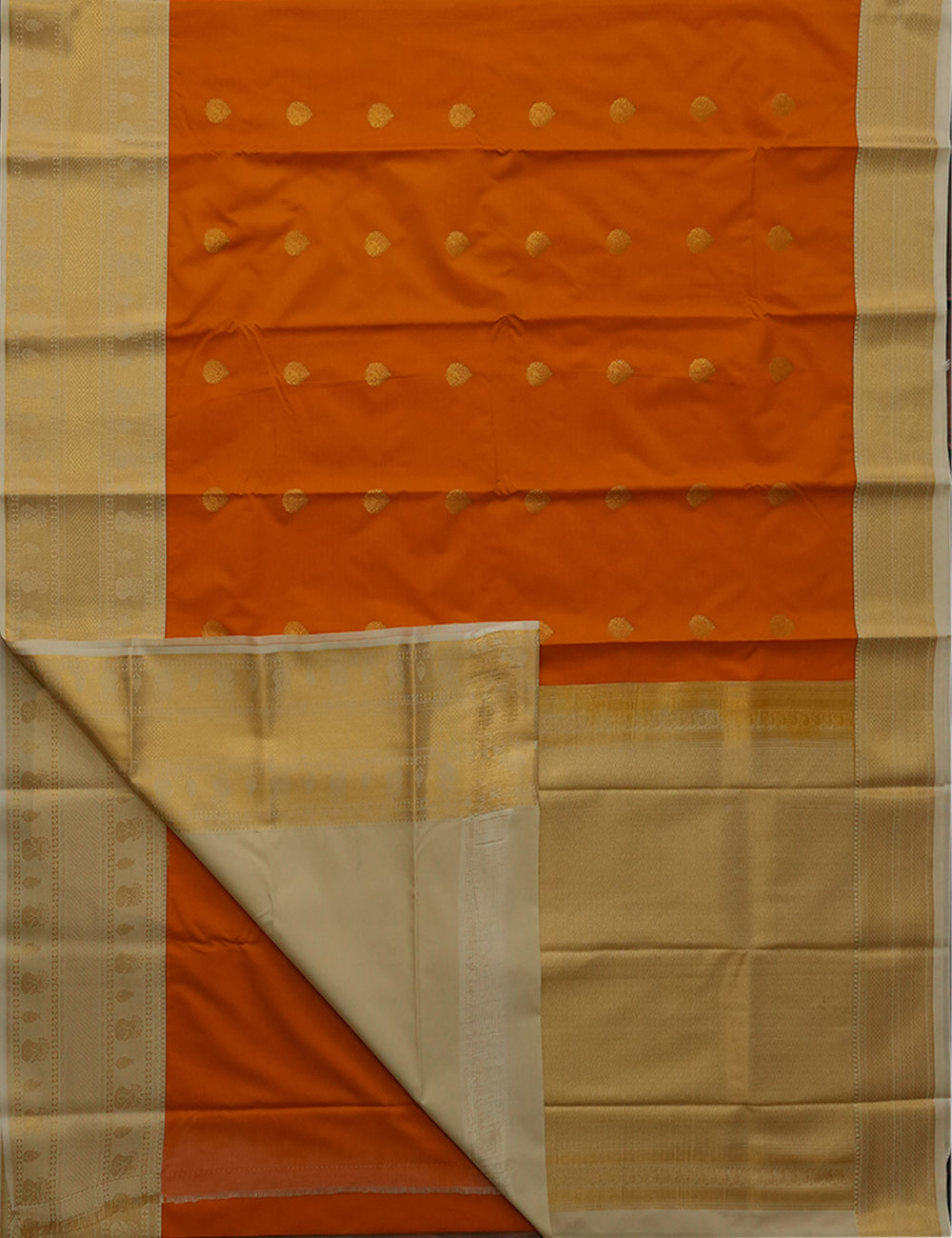 Mango Yellow Soft Semi Silk Kanjivaram Saree with Half White Korvai Zari Border